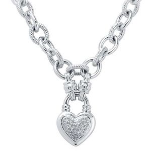 Silver 925 with 1/4ct Diamond Heart Necklace.